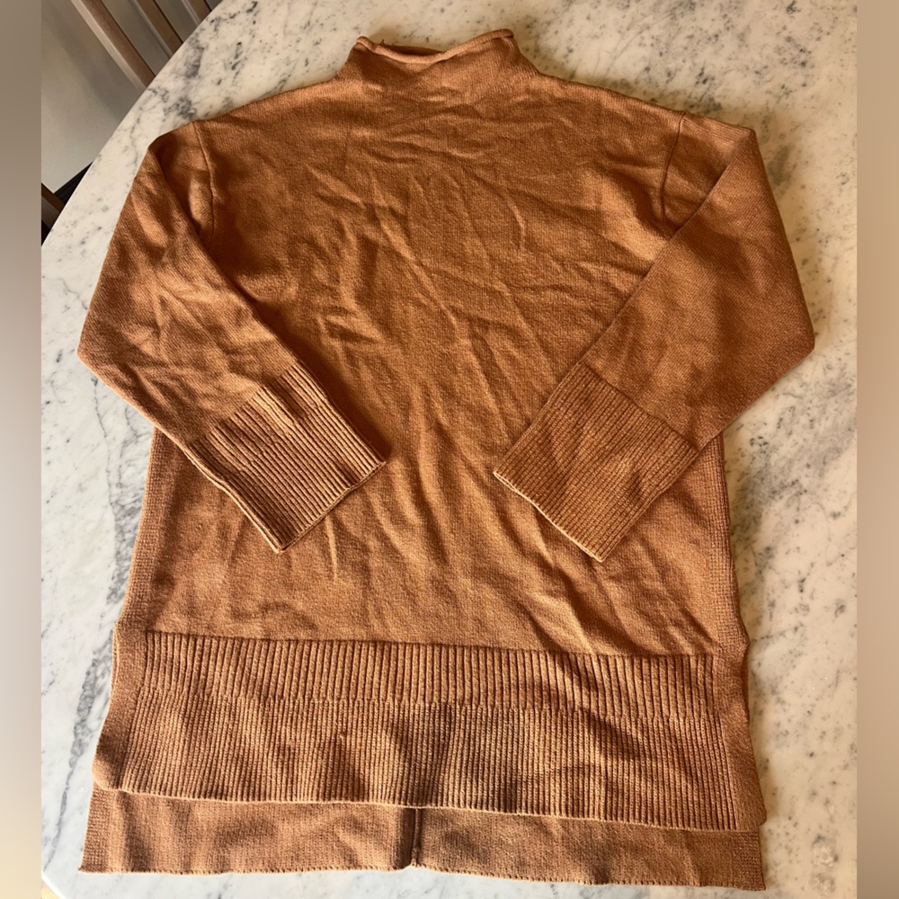 Moth Anthropologie Caramel Brown Roll Neck Oversized Sweater